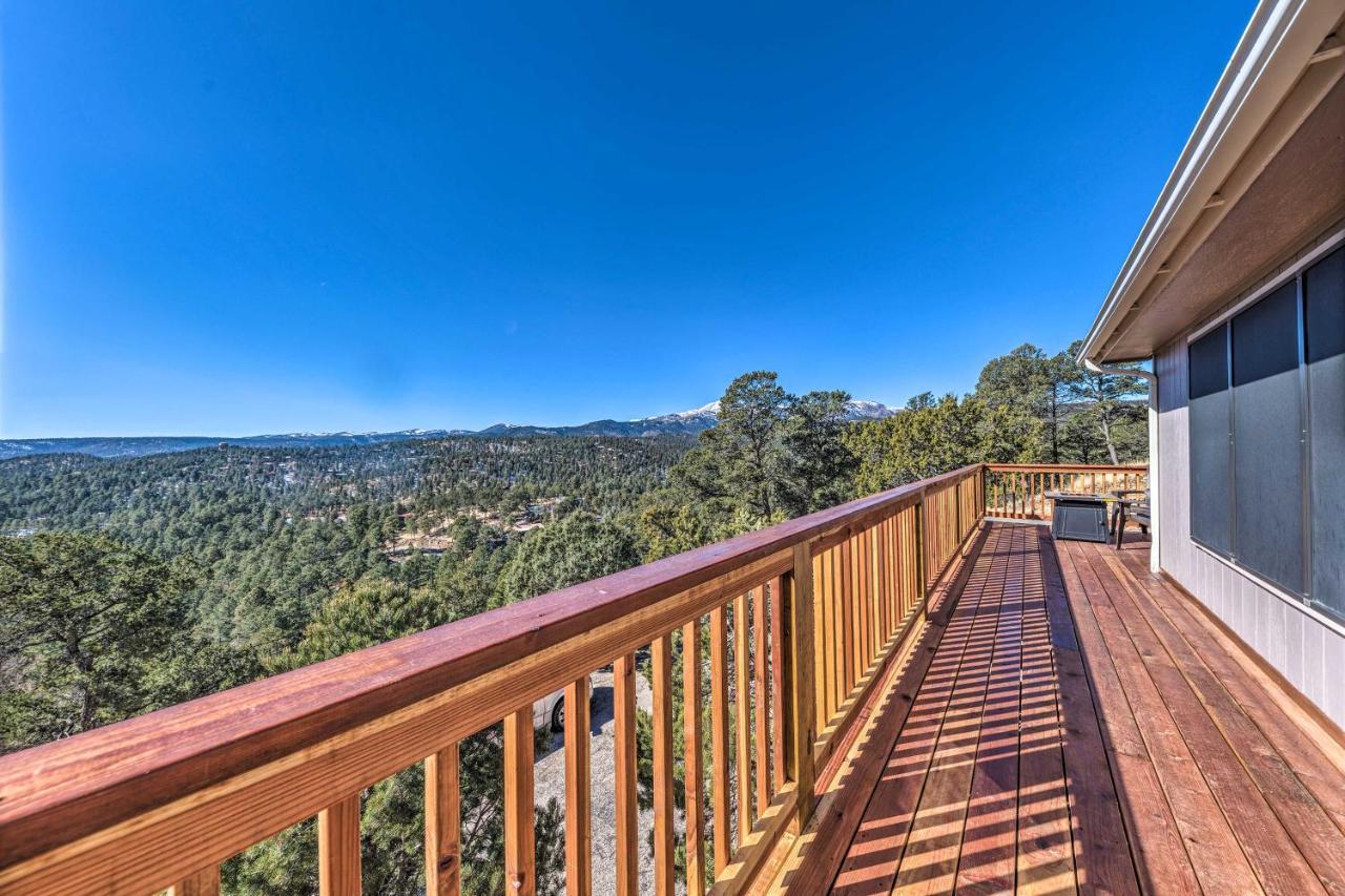 Mountains Majesty Cabin With Hot Tub And Mtn Views! Villa Ruidoso Bagian luar foto